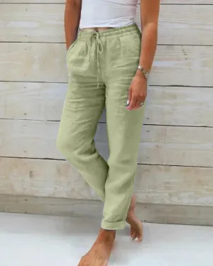 Linen Pants Ladies - Casual Chic - 100% Premium Linen - Perfect for Summer