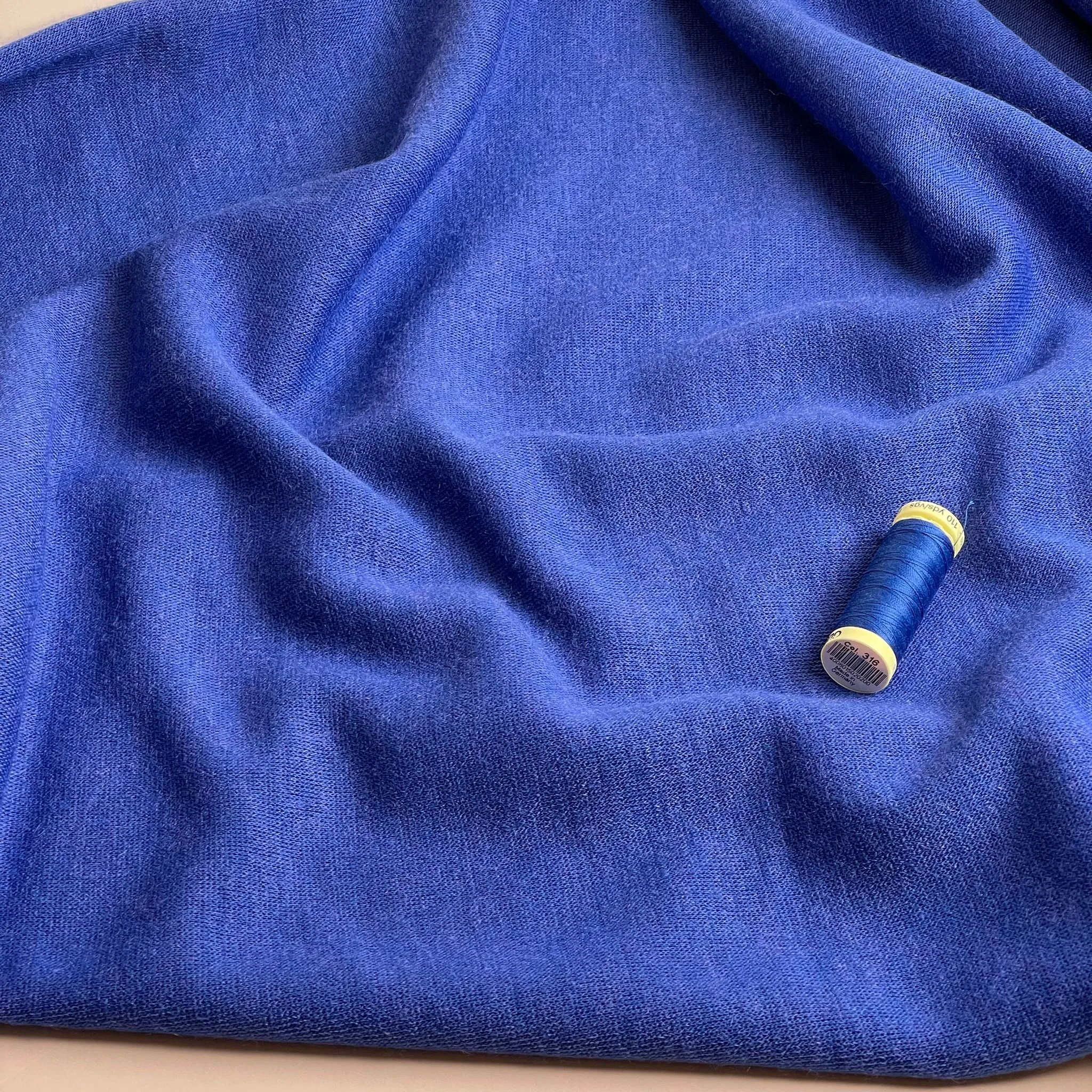 Merino Touch Viscose Blend Sweater Knit in Royal Blue