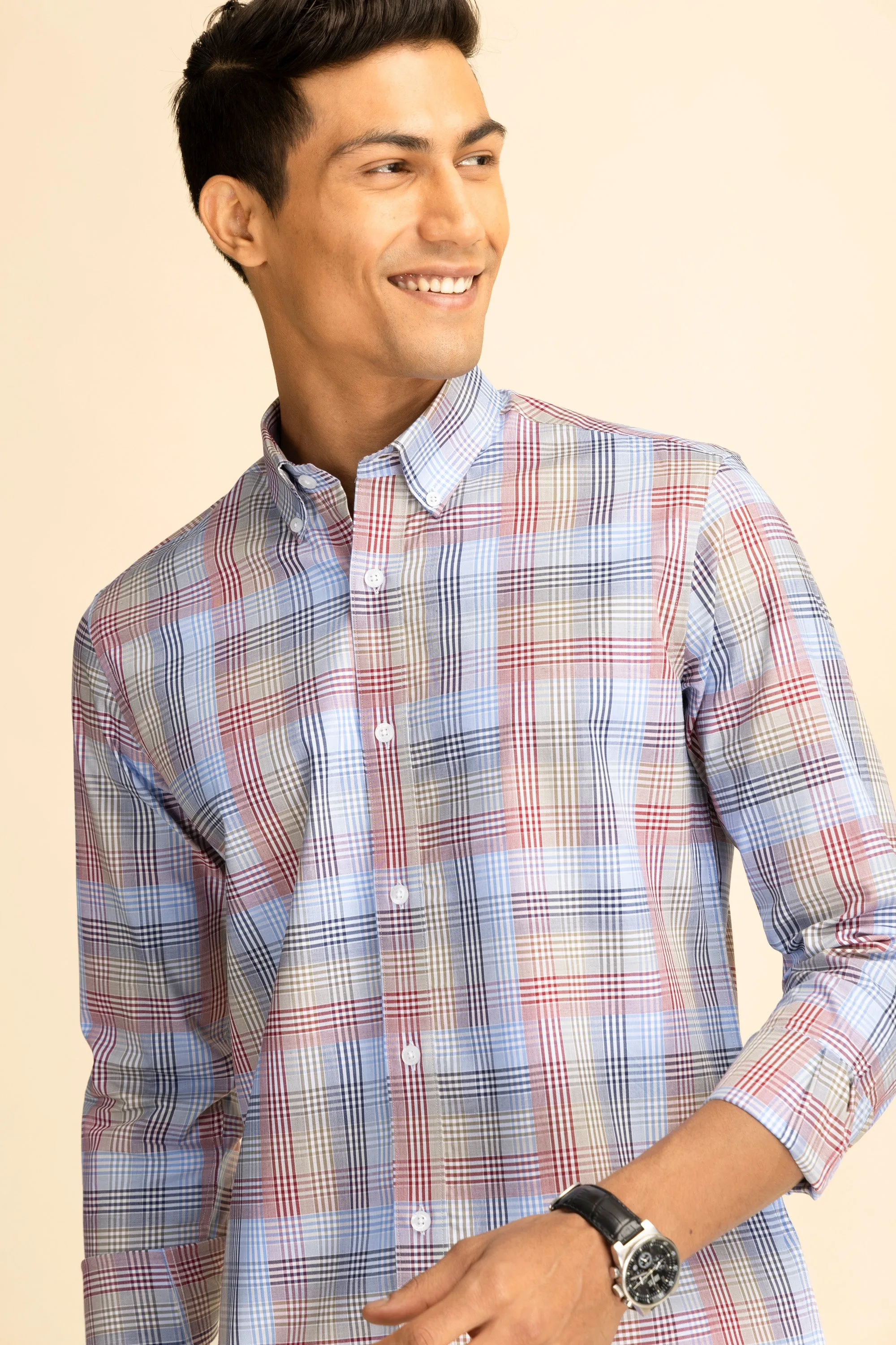 Multi-colored Sun Button-Down Shirt