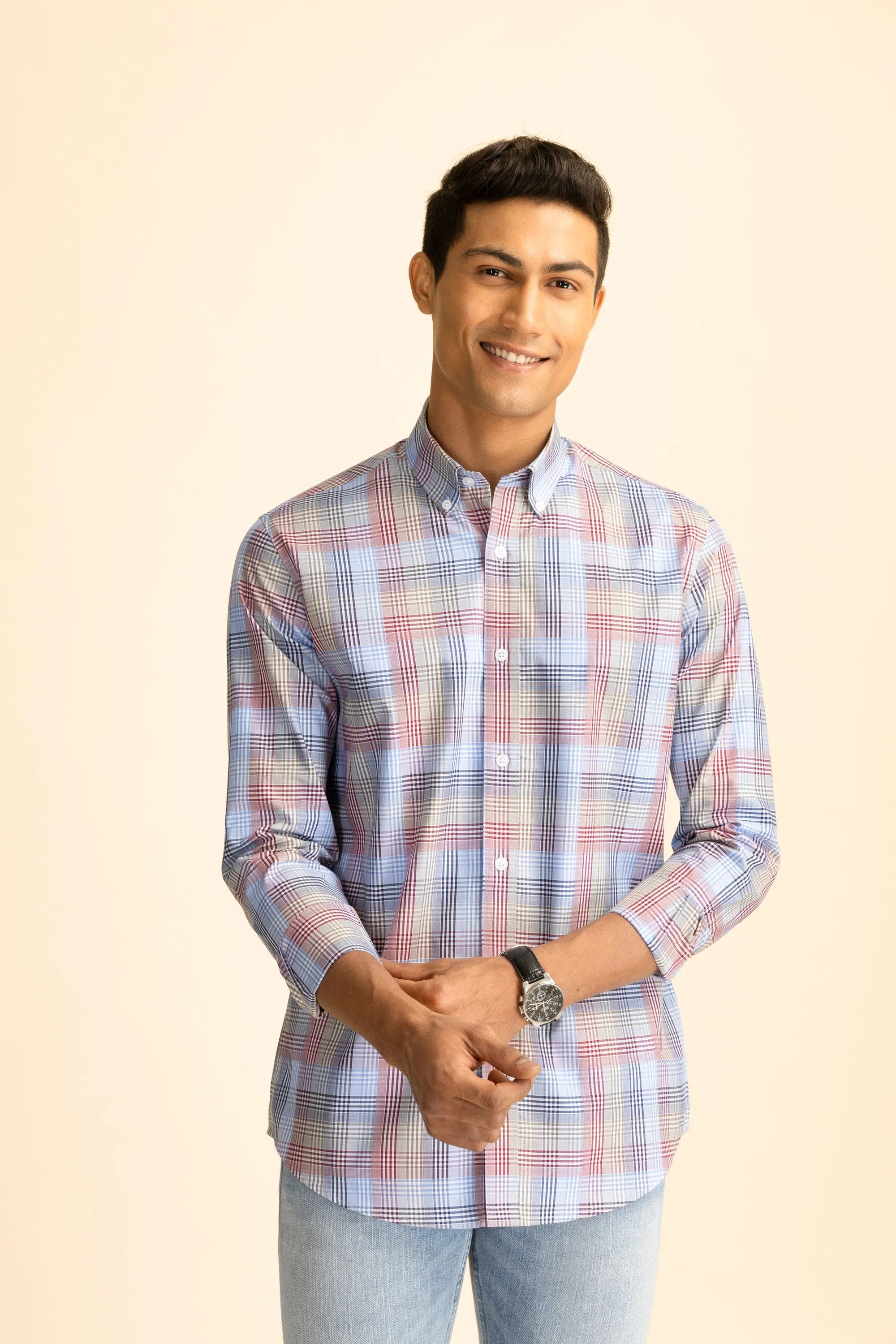 Multi-colored Sun Button-Down Shirt