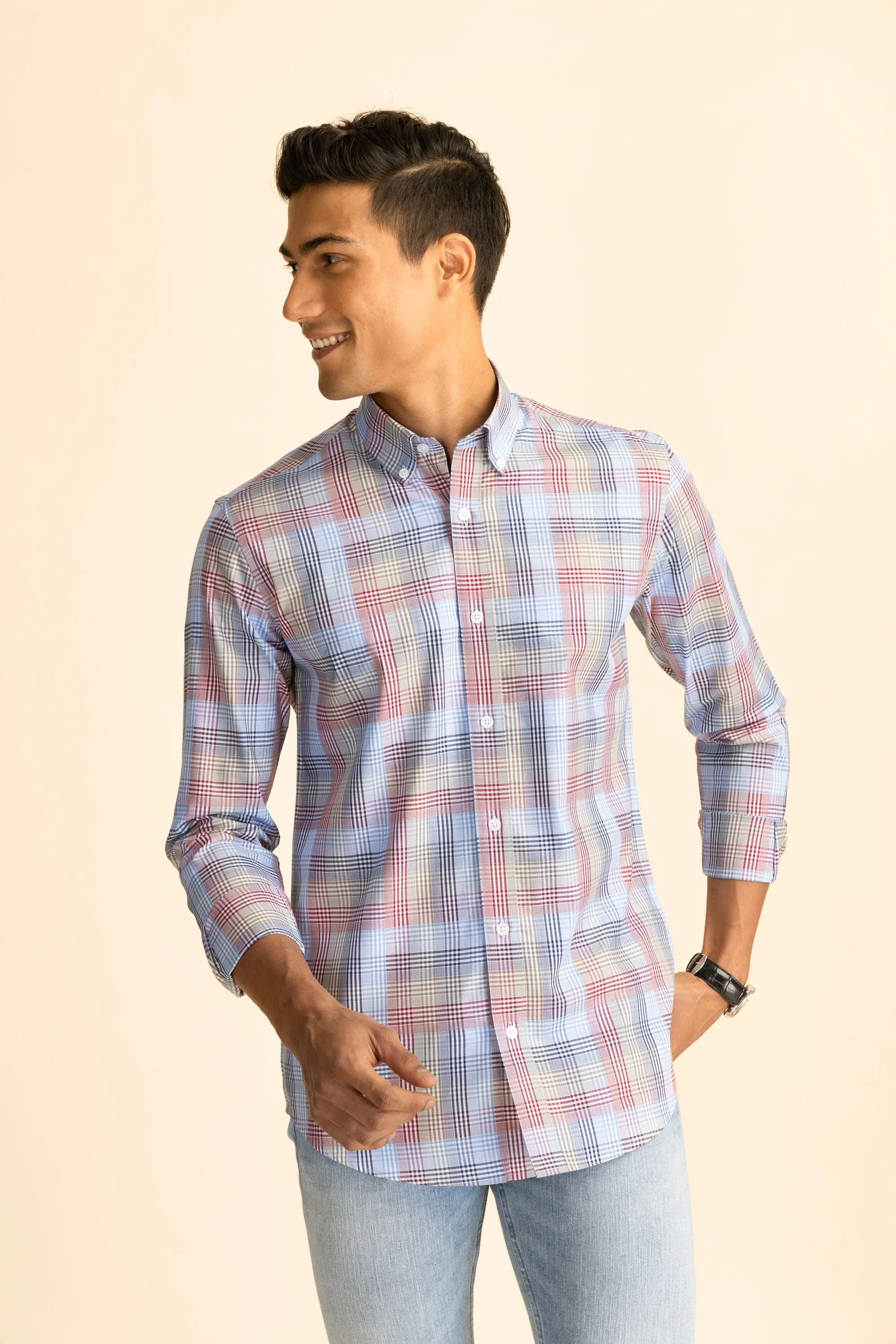 Multi-colored Sun Button-Down Shirt