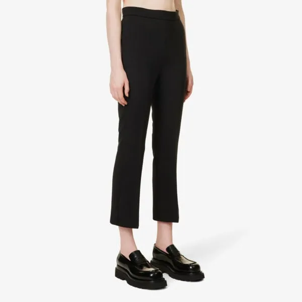 Nepeta high-waisted straight trousers in Max Mara stretch wool, black