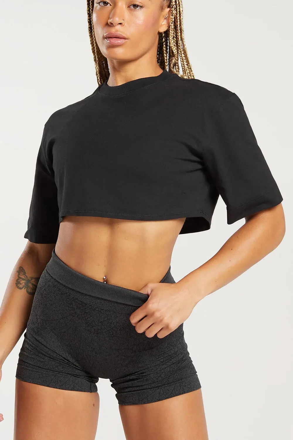 Olivia Black Crop Top