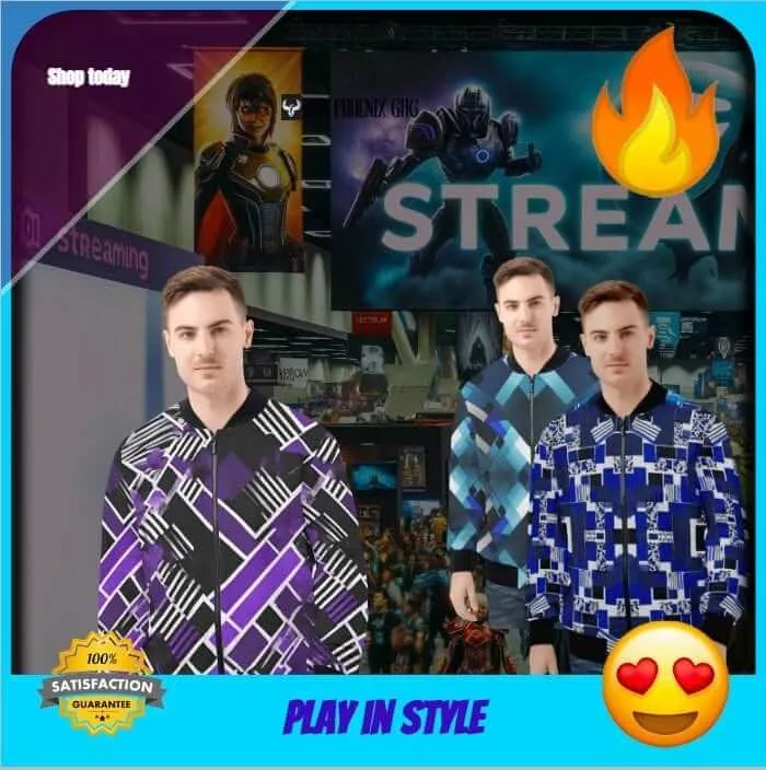 Pixelated Bomber Jacket for Gamers