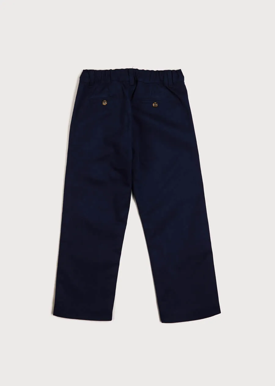 Pocket Detail Chino Trousers in Navy (4-10yrs)