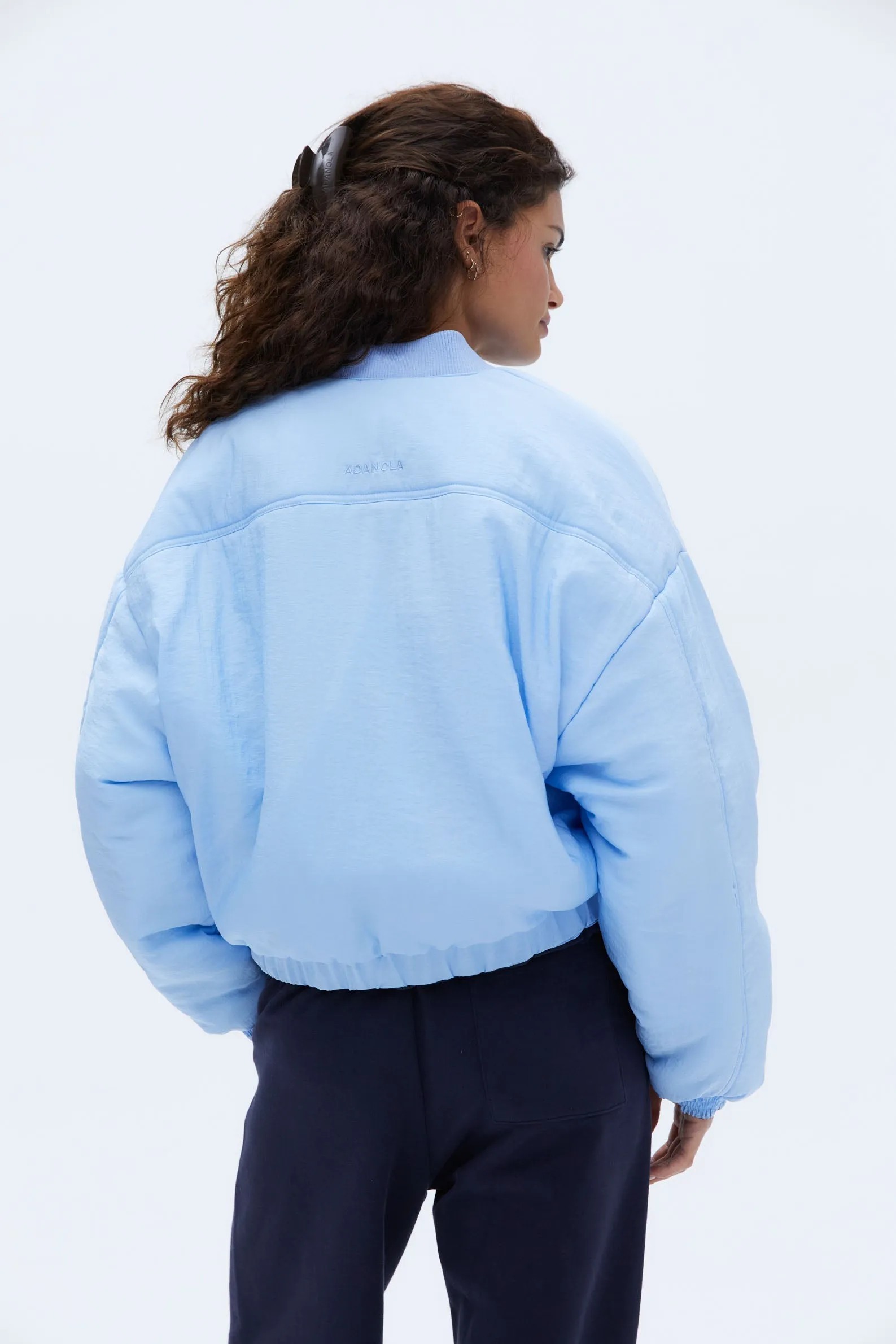 Reversible Bomber Jacket - Powder Blue/Navy Blue