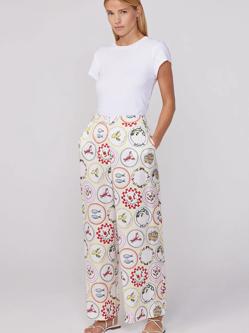 Romina Vintage Plates Trousers