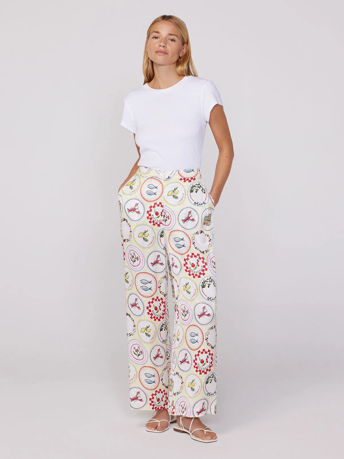 Romina Vintage Plates Trousers