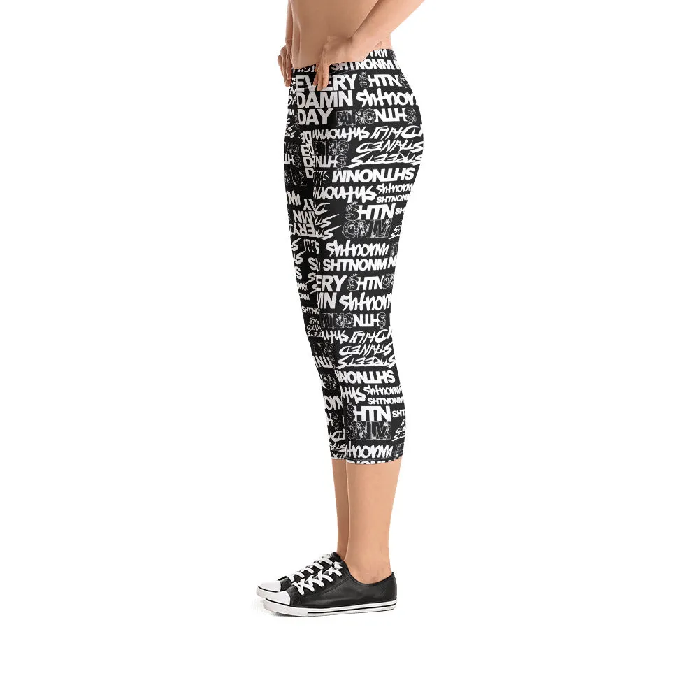 SHTNONM - CAPRI LEGGINGS (BLACK/RED)