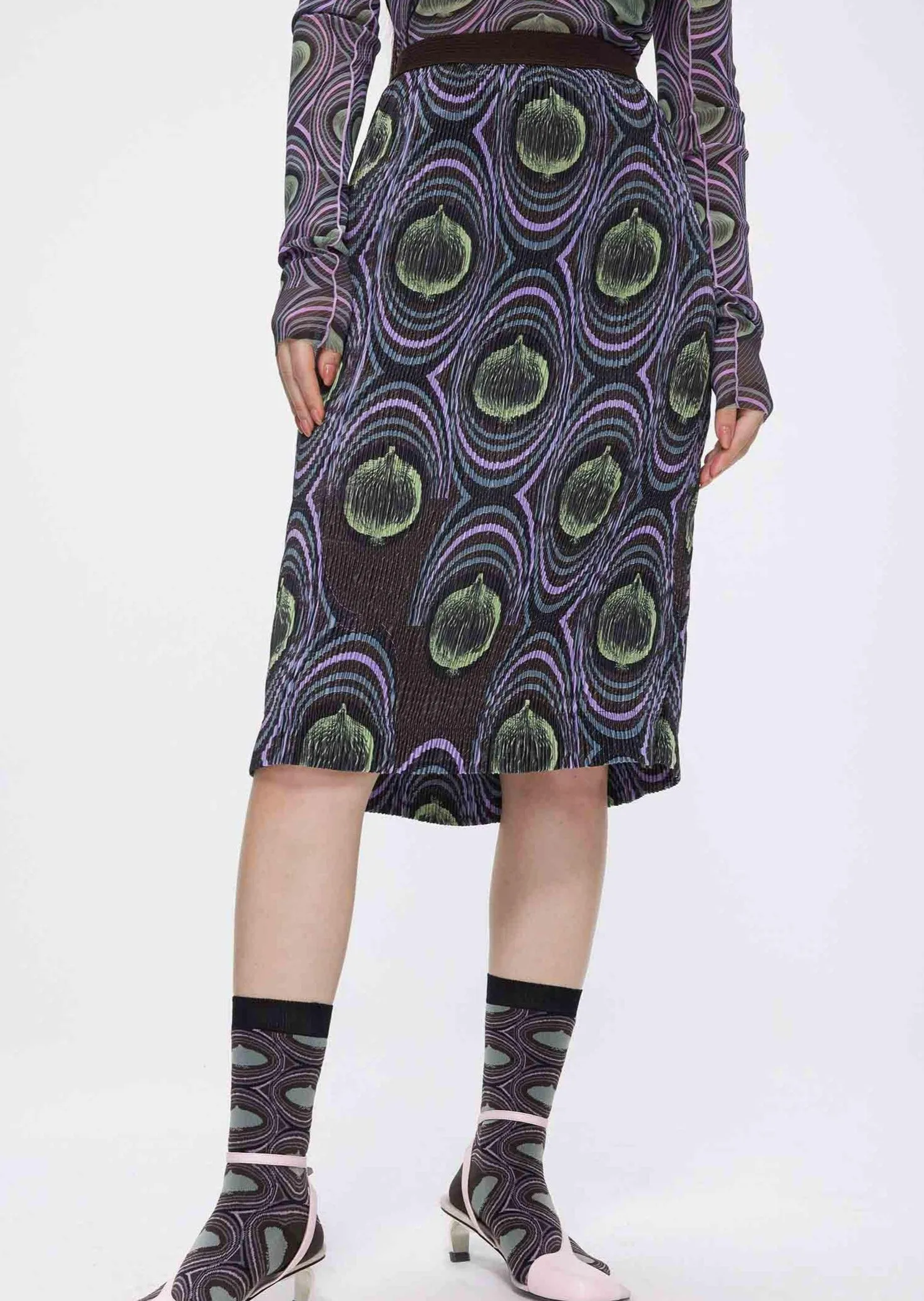 Skirts / JNBY Vegetable-print Midi Skirt£¨Black Friday Flash Sale)