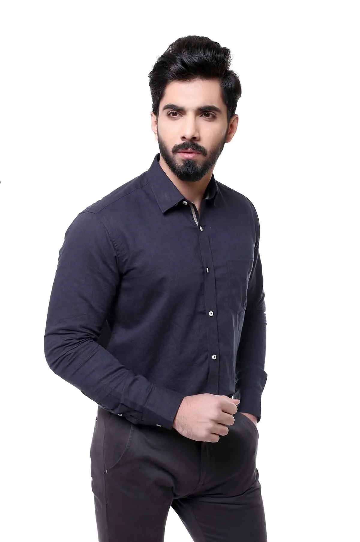 SMART SHIRT FULL SLEEVE BUTTON DOWN NAVY