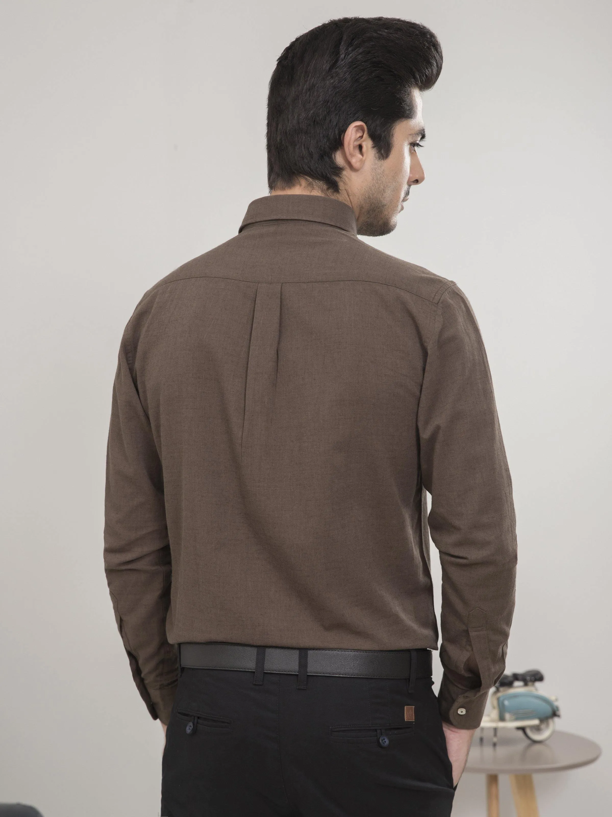 SMART SHIRT FULL SLEEVE GREEN KHAKI