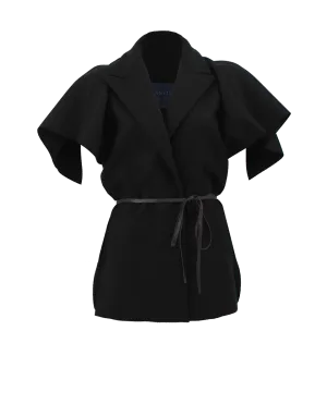 Snap Front Caplet with Belt