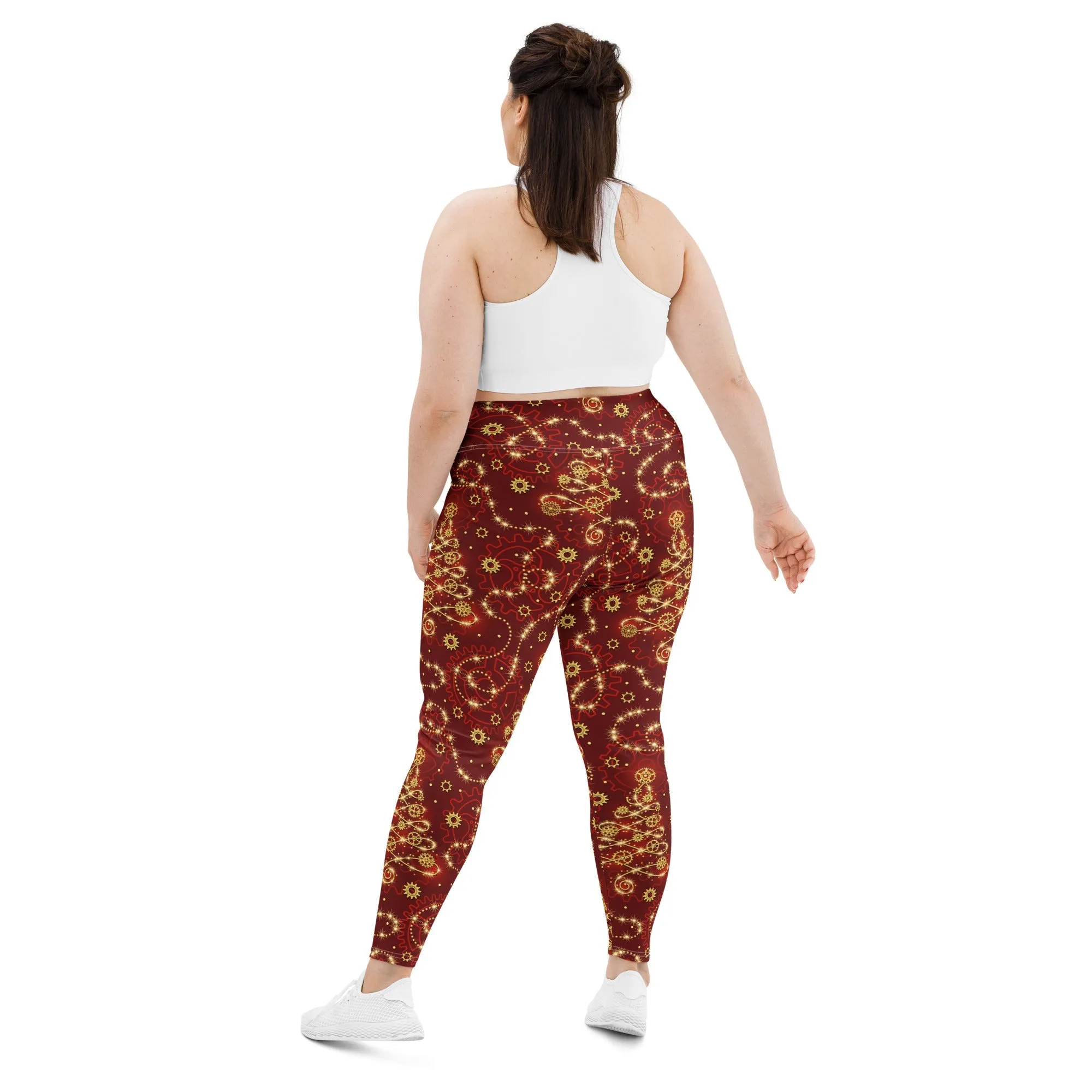 Steampunk Christmas Plus Size Leggings