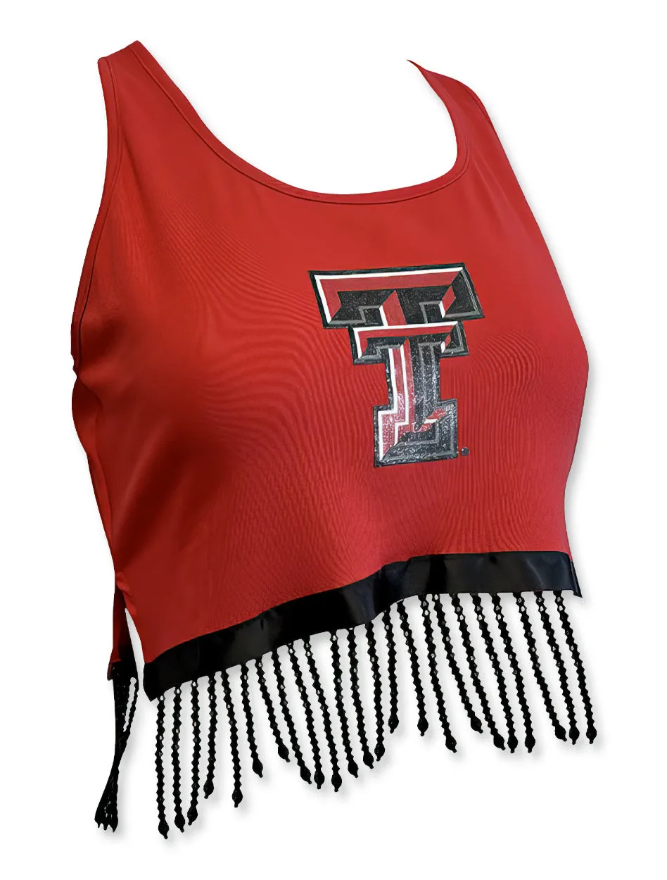 Texas Tech Double T "Krypto" Beaded Crop Tank