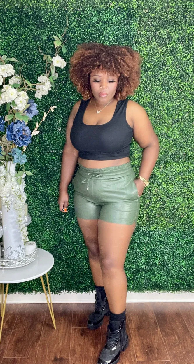 The "Vanessa" Vegan Leather Shorts