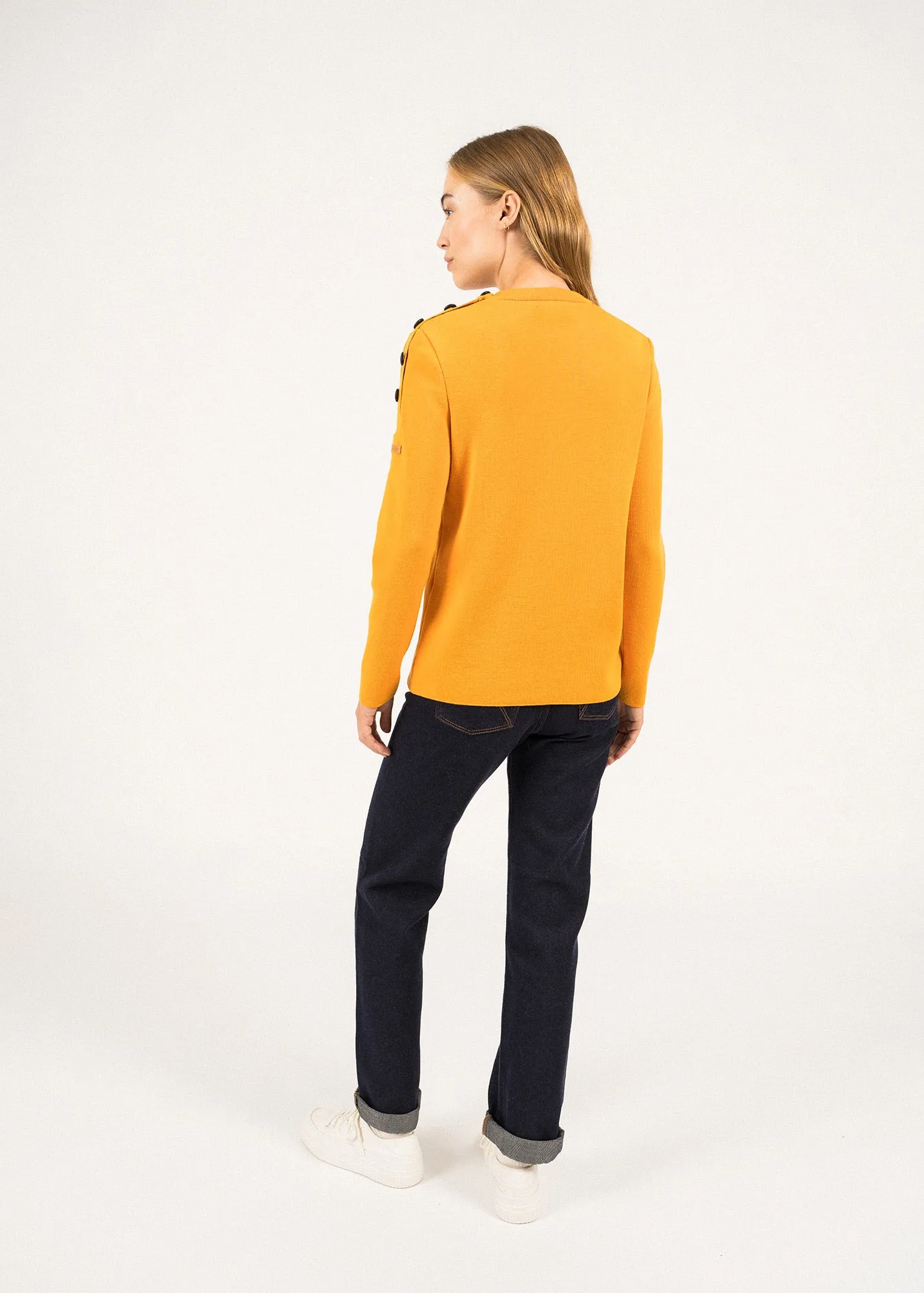 Transmission sailor jumper in Merino wool - SAINT JAMES x Atelier Tuffery (MARINE)