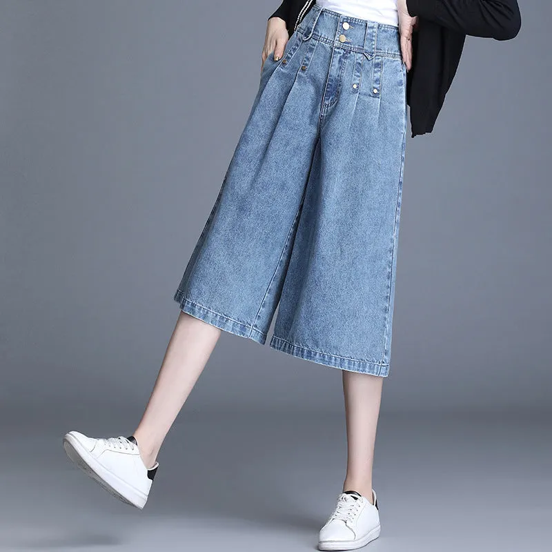 Trend4us Wide-Leg Denim Culottes