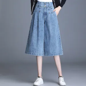 Trend4us Wide-Leg Denim Culottes