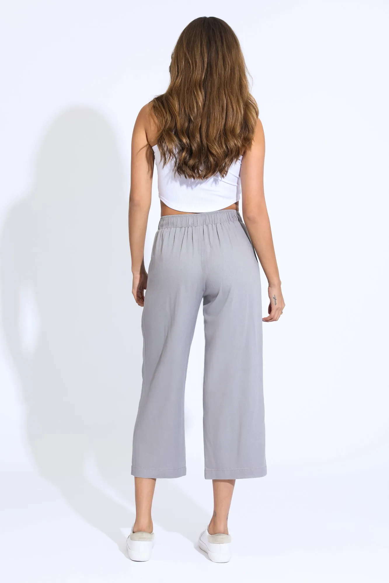 WIDE LEG BEACH PANT - MINK