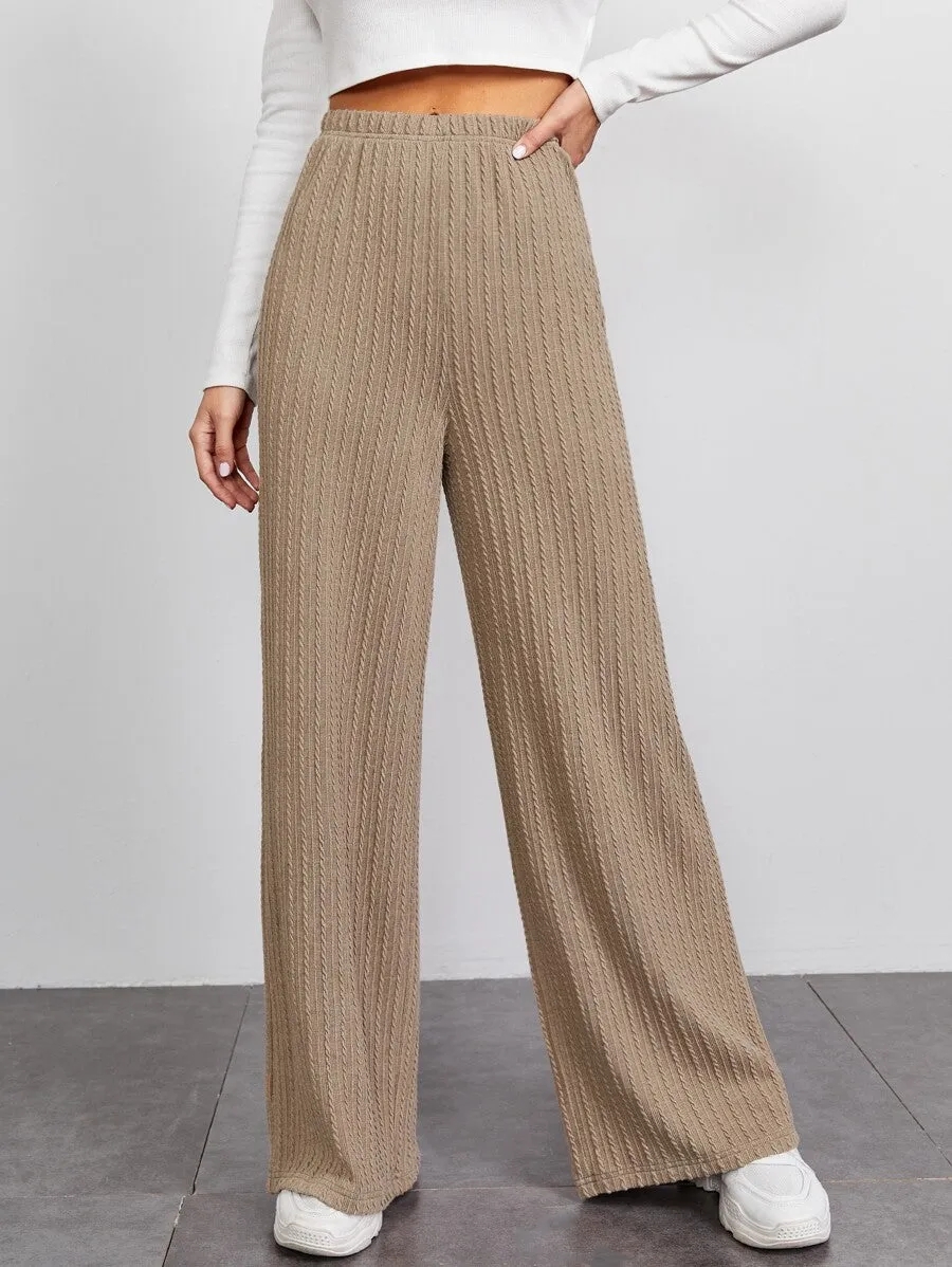 Wide-leg Knit Pants