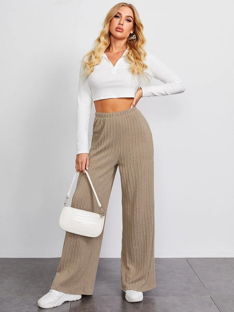 Wide-leg Knit Pants