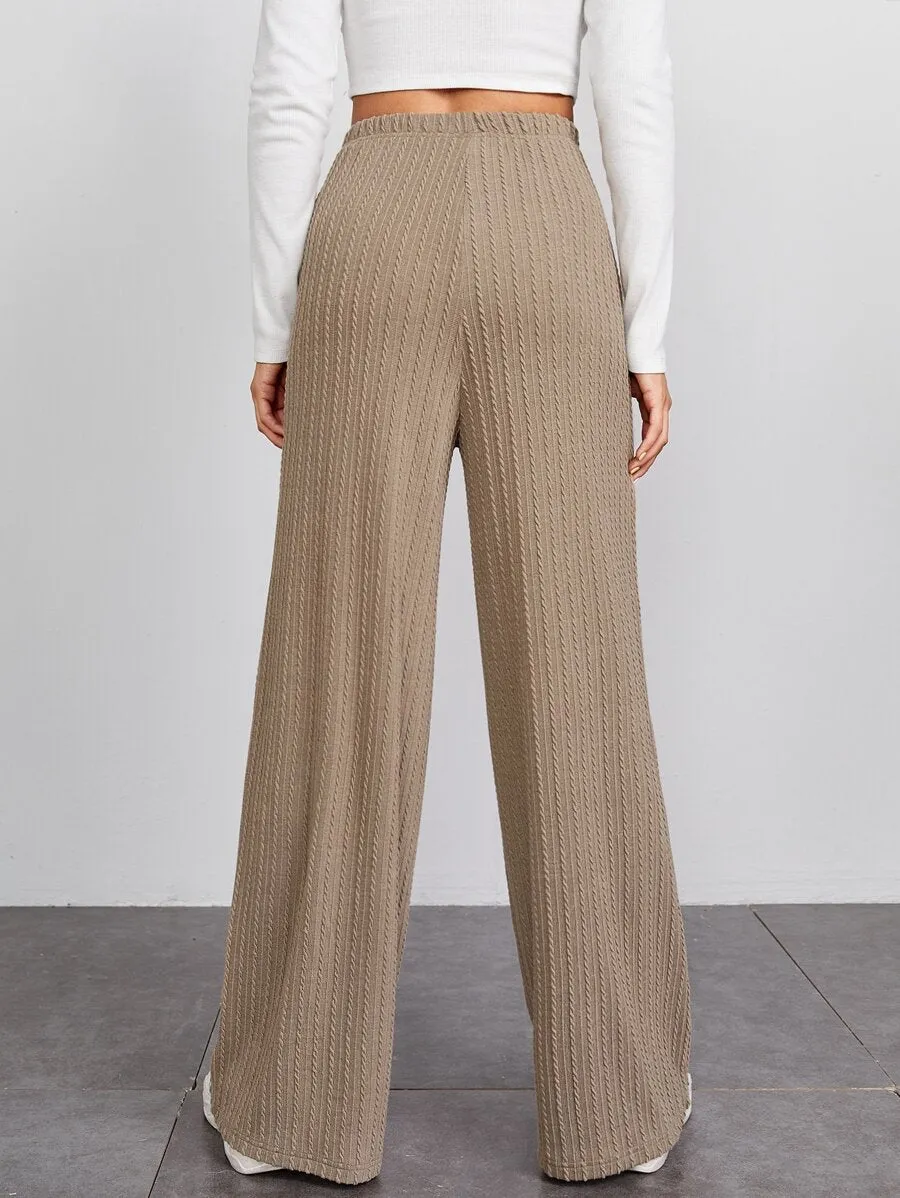 Wide-leg Knit Pants