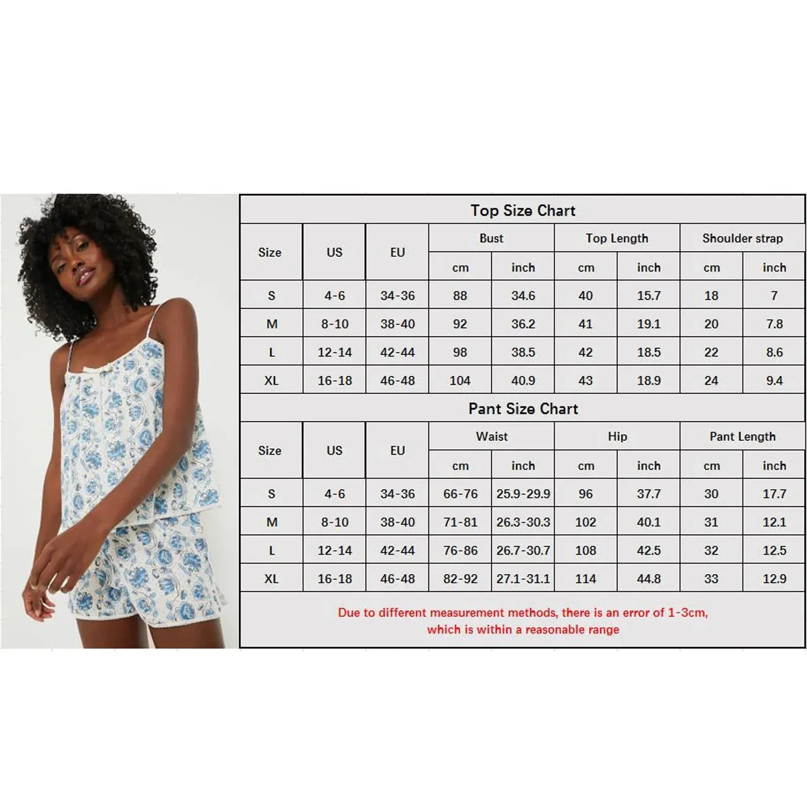 Women Home Floral Lounge Shorts Set with Cami Sleepwear