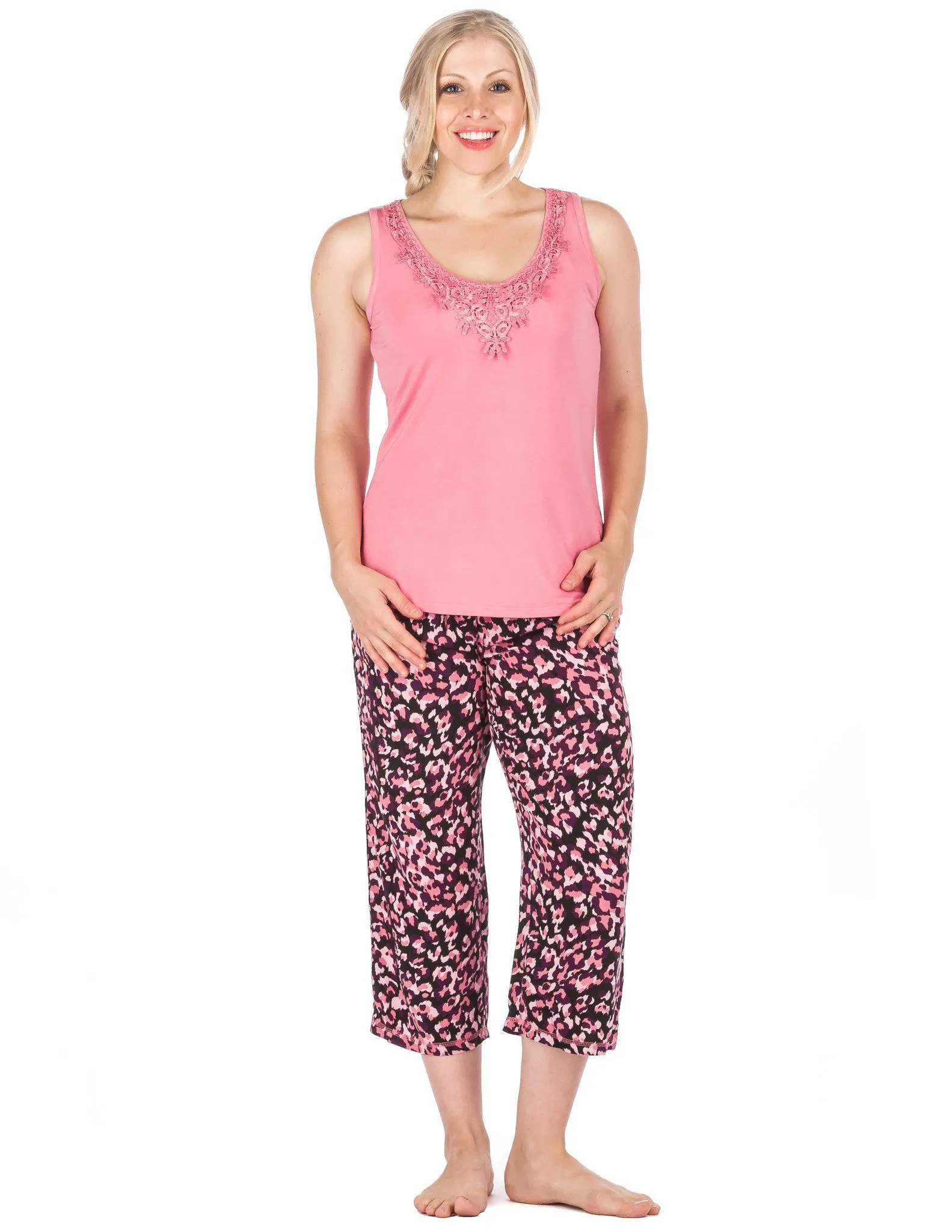 Women's Cool Breeze Woven Capri Lounge Set