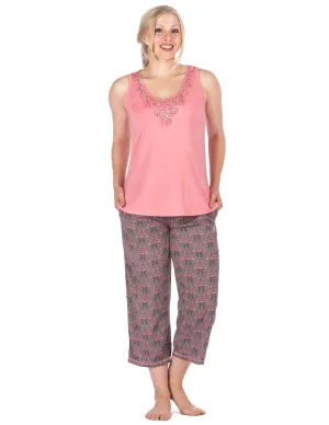 Women's Cool Breeze Woven Capri Lounge Set